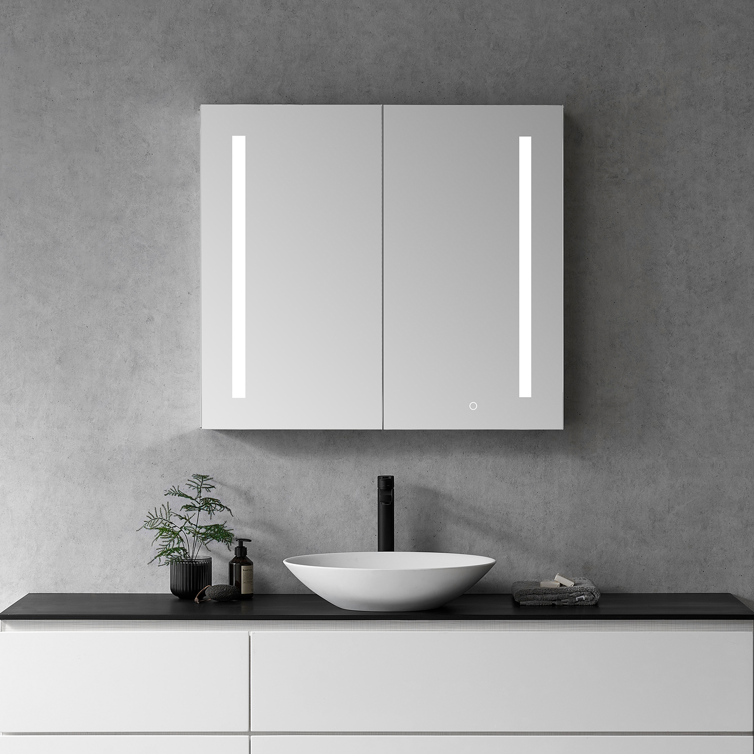 LV 36" Recessed LED Lighted Bathroom Medicine Cabinet