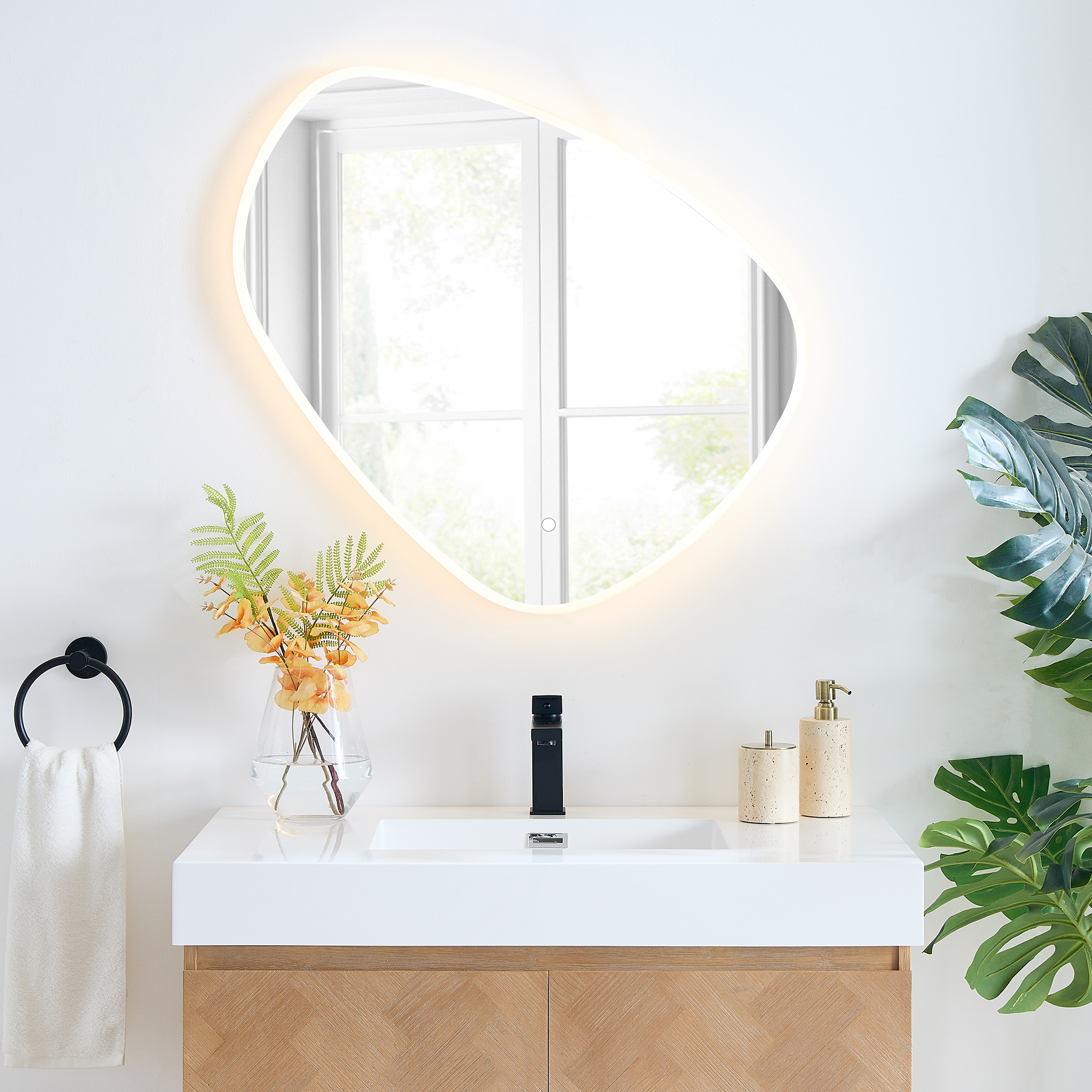 LV Novelty 32" Frameless Modern Bathroom/Vanity LED Lighted Wall Mirror