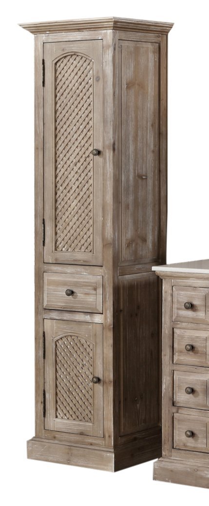 79 inch Solid Recycled Fir Side Cabinet Driftwood Linen Cabinet 