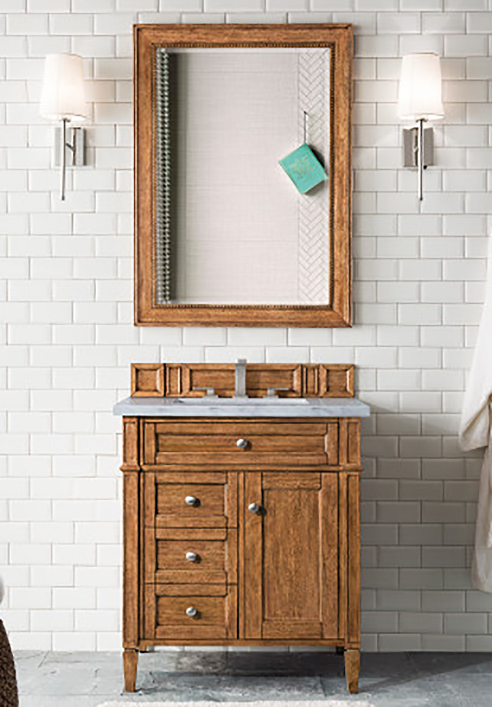 James Martin Brittany Collection 30" Single Vanity, Saddle Brown