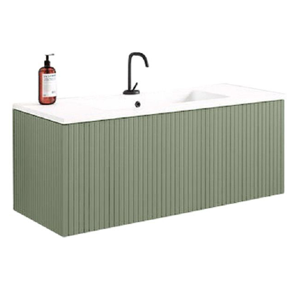 40" Lime Finish Wall Mount Bath Vanity with Linen Cabinet Option Made in Spain