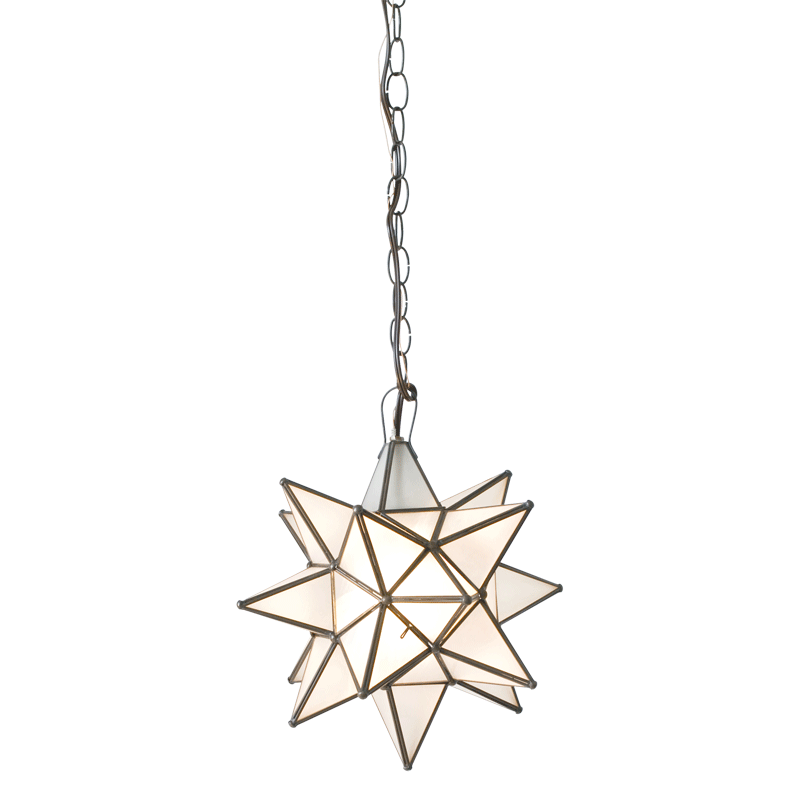 Frosted Star Chandelier with Size Option