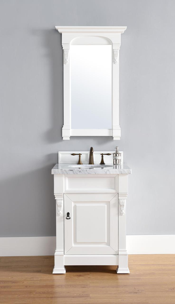 James Martin Brookfield Collection 26" Single Vanity, Bright White