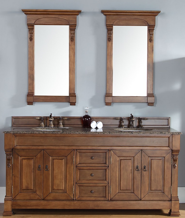James Martin Brookfield Collection 72" Double Vanity, Country Oak