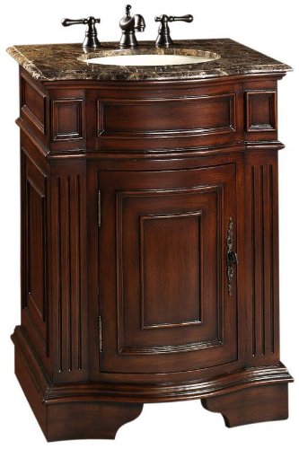 26 inch Adelina Petite Antique Bathroom Vanity Cherry Finish