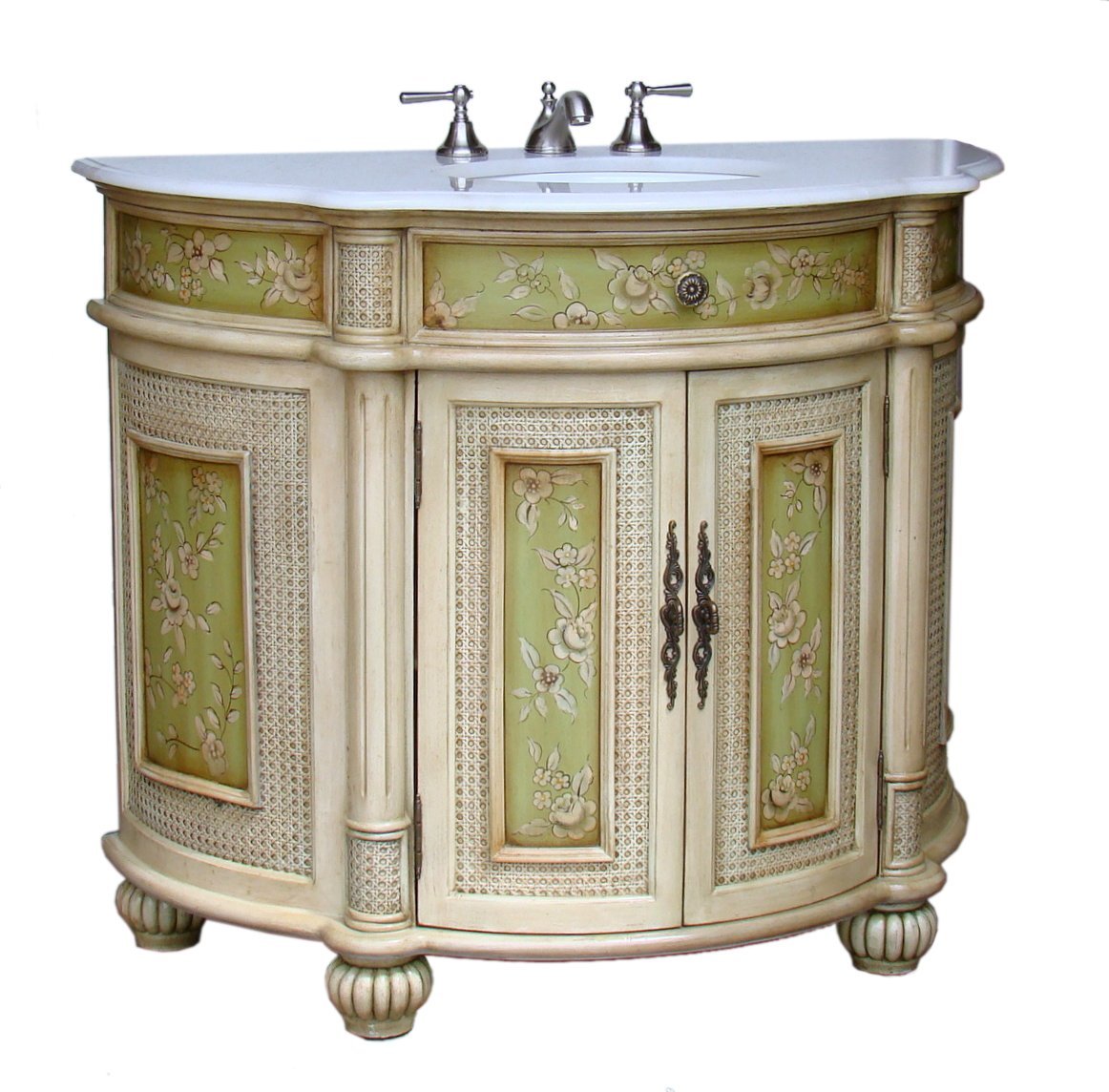 41 inch Adelina Antique Hand Painted Bathroom Vanity