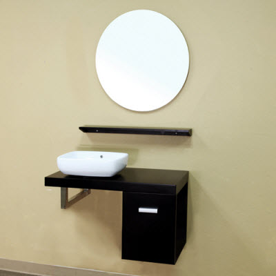 Bella 35 inch Black Finish Bathroom Vanity Set