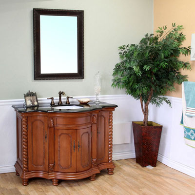 48 inch Antique Single Wood Bathroom Vanity