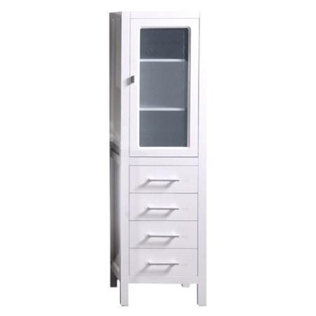 Contemporary Linen Four Drawer Cabinet White Finish