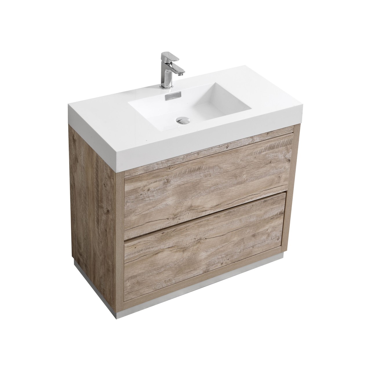 Modern Lux 36" Nature Wood Free Standing Modern Bathroom Vanity