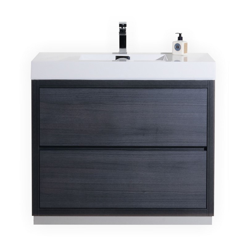 Modern Lux 40" Gray Oak Free Standing Modern Bathroom Vanity