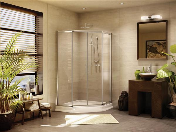 Fleurco Banyo Amalfi 42 Frameless Neo angle Sliding Shower Doors