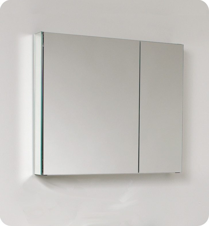Contempo 30 inch Wide Bathroom Medicine Cabinet with Mirrors