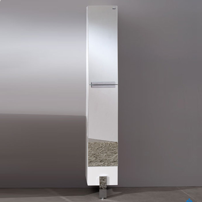 74 inch Mirrored Bathroom Linen Side Cabinet