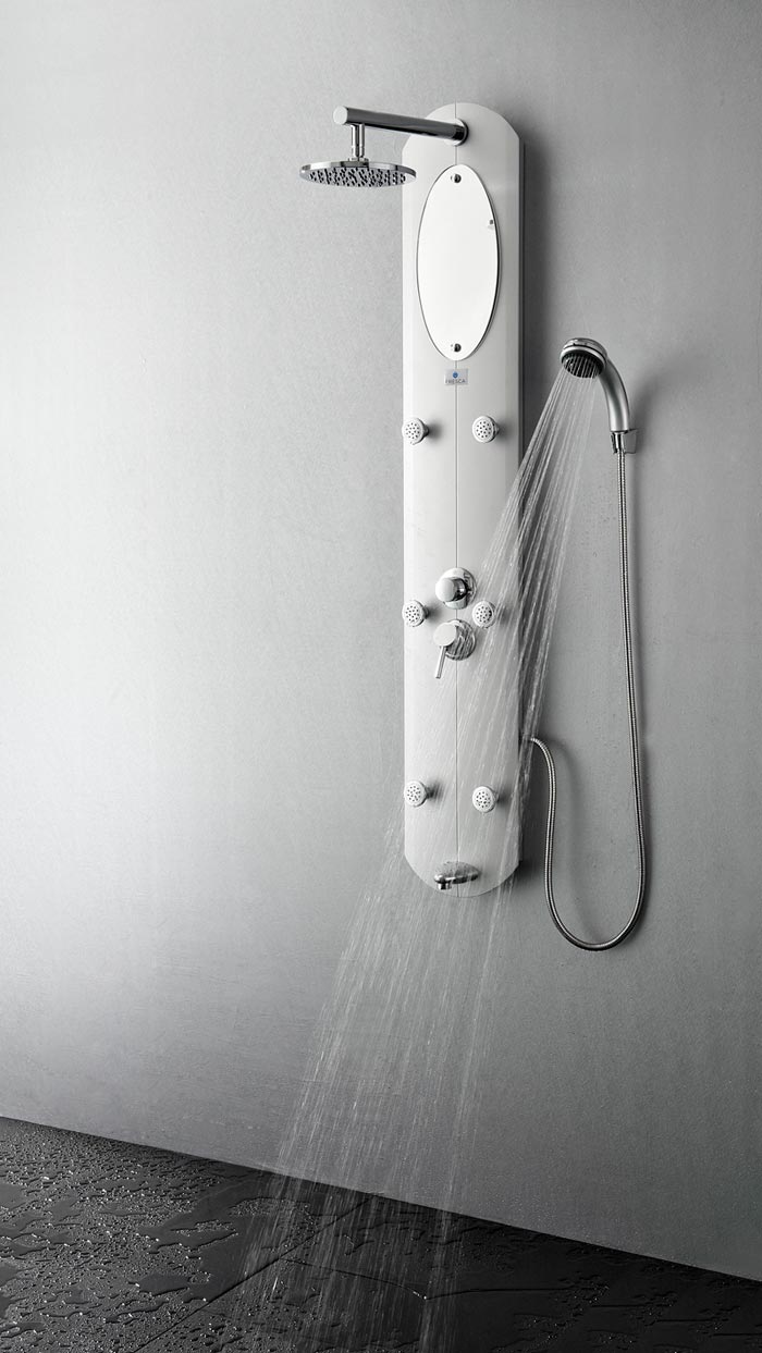 Novara PVC Silver Shower Massage Panel