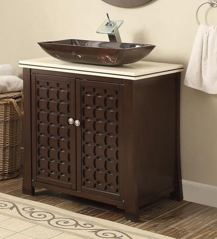 Adelina 30 Inch Contemporary Vessel, 30 Inch Floating Vanity With Vessel Sink And Drain