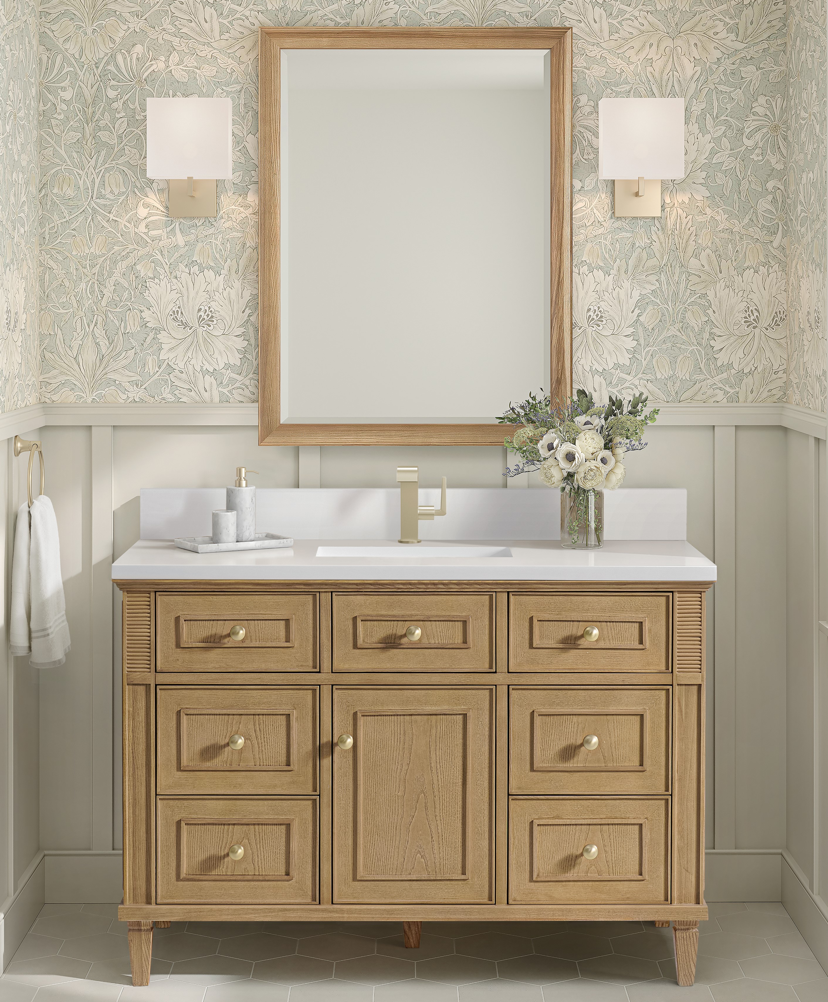 James Martin Lorelai 48" Single Vanity, Light Natural Oak James Martin Lorelai 48" Single Vanity, Light Natural Oak