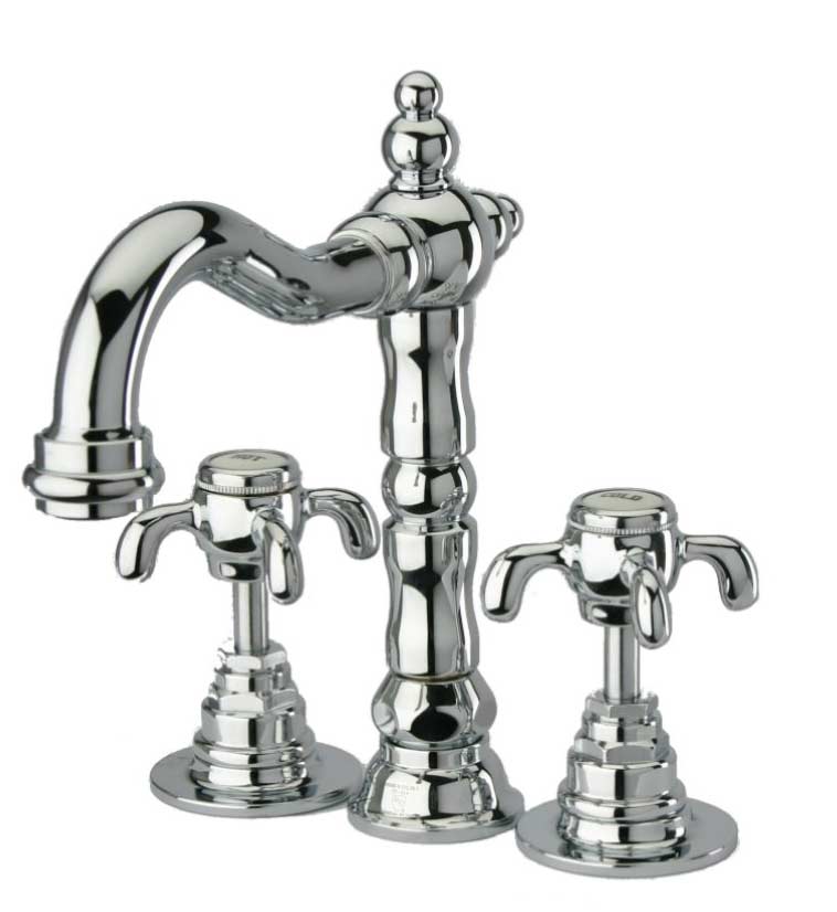 Widespread Lavatory Faucet with Cross Handles in Chrome