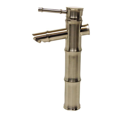Brushed Nickel Bamboo Vessel Sink Faucet 