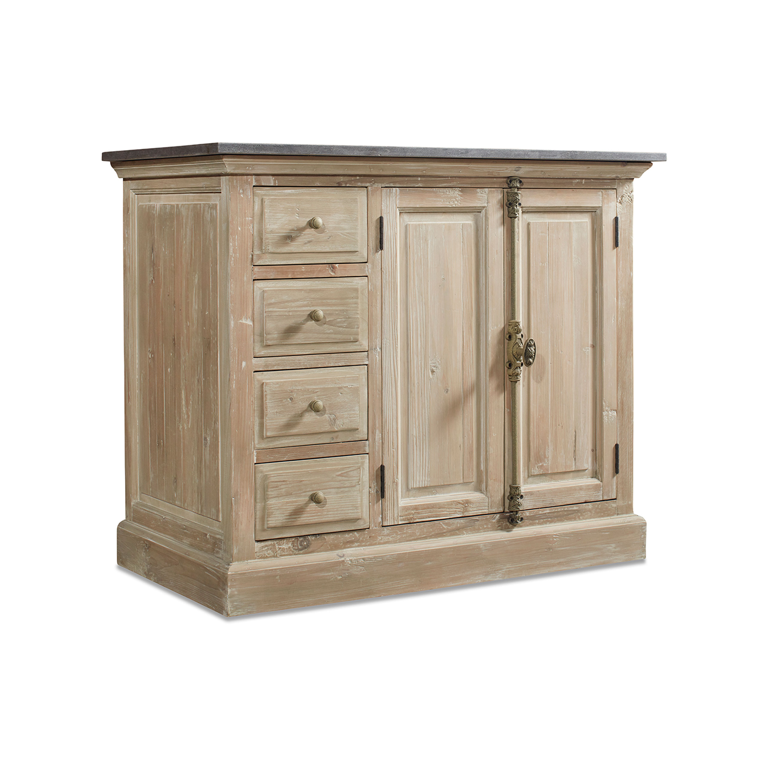 43" Handcrafted Reclaimed Pine Solid Wood WASH Finish Single Bath Vanity Right or Left sided 