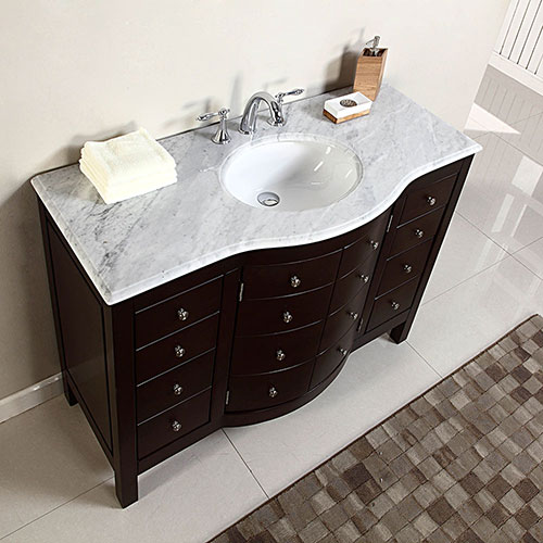 Accord Contemporary 48 inch Contemporary Bathroom Vanity Dark Walnut Finish Accord Contemporary 48 inch Contemporary Bathroom Vanity Dark Walnut Finish