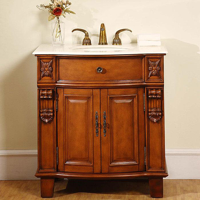 Accord Exclusive Wood 33 inch Single Sink Bathroom Vanity Cabinet