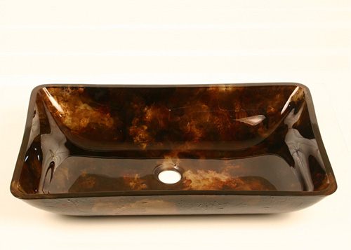 Silkroad Exclusive Tempered Glass Vessel Sink SRG-9019