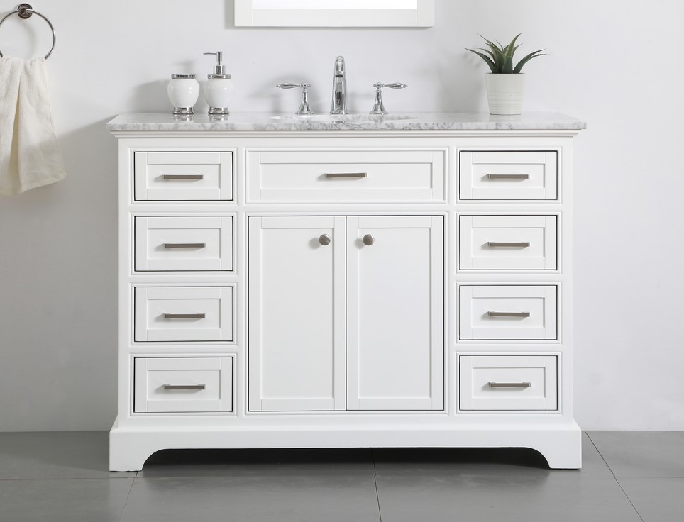 48 In. Modern Fitting Single Bathroom Vanity with Three Finishes Options 48 In. Modern Fitting Single Bathroom Vanity with Three Finishes Options