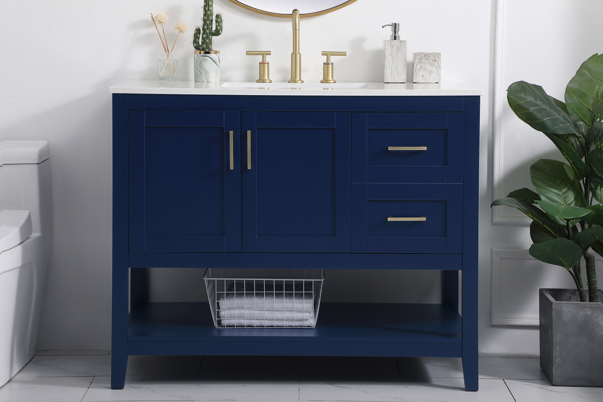 42 inch Modern Fitting Single Bathroom Vanity with Three Finishes Options and Backsplash Option 42 inch Modern Fitting Single Bathroom Vanity with Three Finishes Options and Backsplash Option