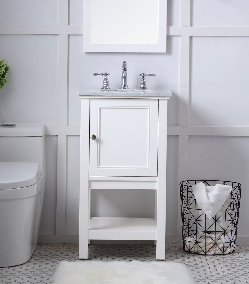 Modern Fitting 19" Single Bathroom Vanity set in White Modern Fitting 19" Single Bathroom Vanity set in White