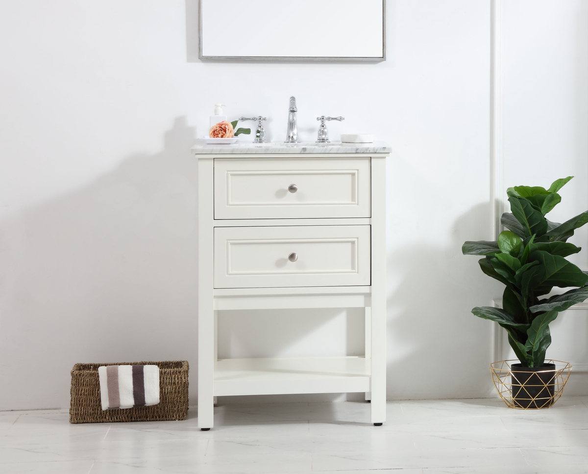 Modern Fitting 24" Single Bathroom Vanity set in White Modern Fitting 24" Single Bathroom Vanity set in White