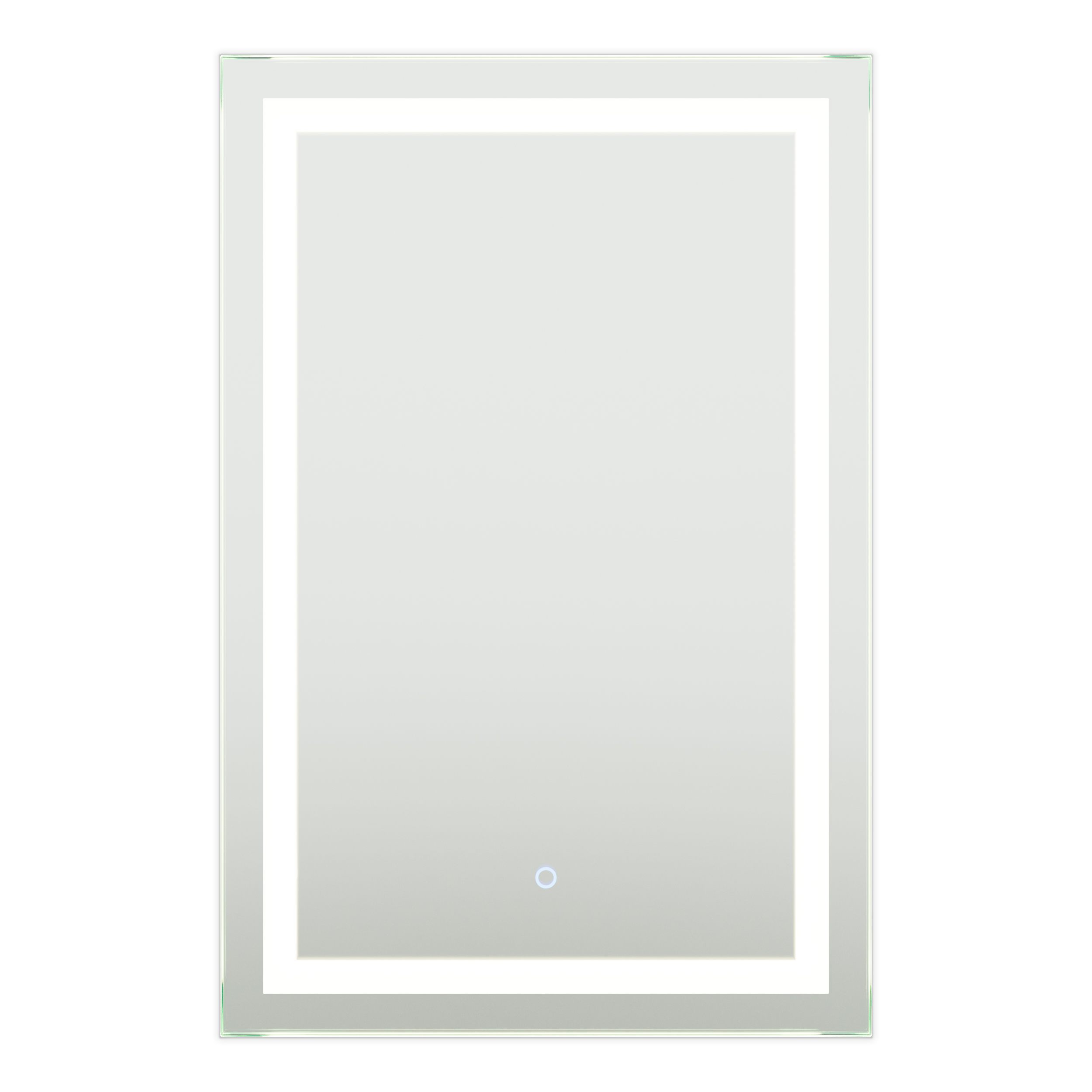 LV 24 in. W x 36 in. H Frameless LED Surface Lighted Bathroom Vanity Mirror with Dimmer and Defogger