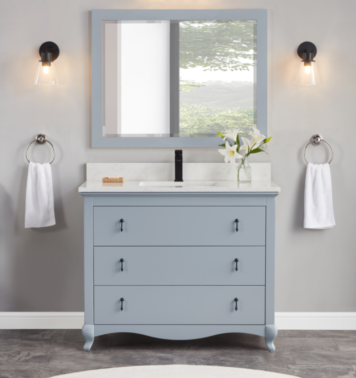 Issac Edward Collection 36" Solid Wood Sink Vanity with Six Color Options and Mirror Options