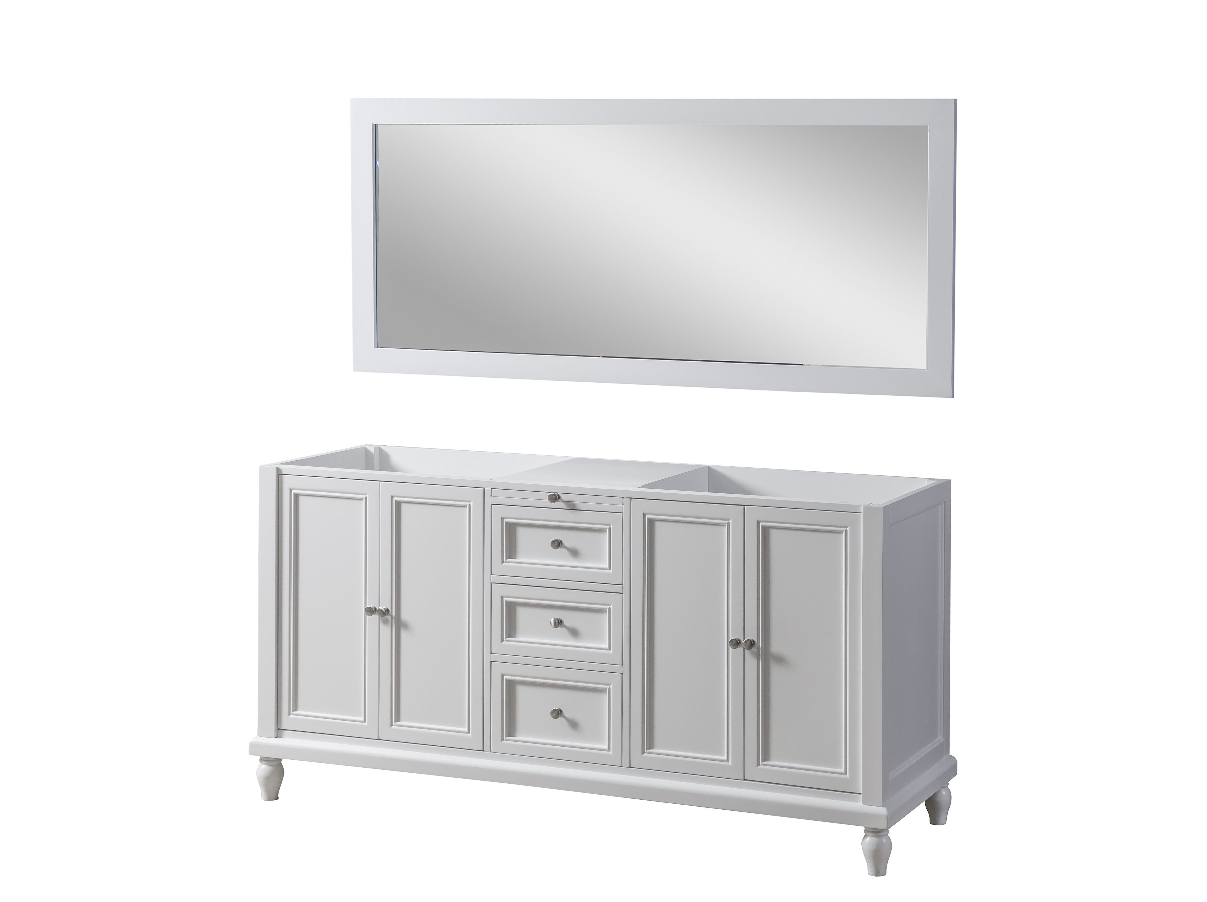 70" vanity in white Classic collection series bathroom Vanity set is the perfect complement for any traditional style home and bathroom 