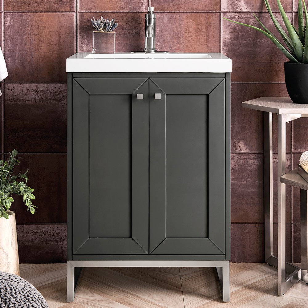 James Martin Chianti Collection 24" Single Vanity Cabinet, Mineral Grey