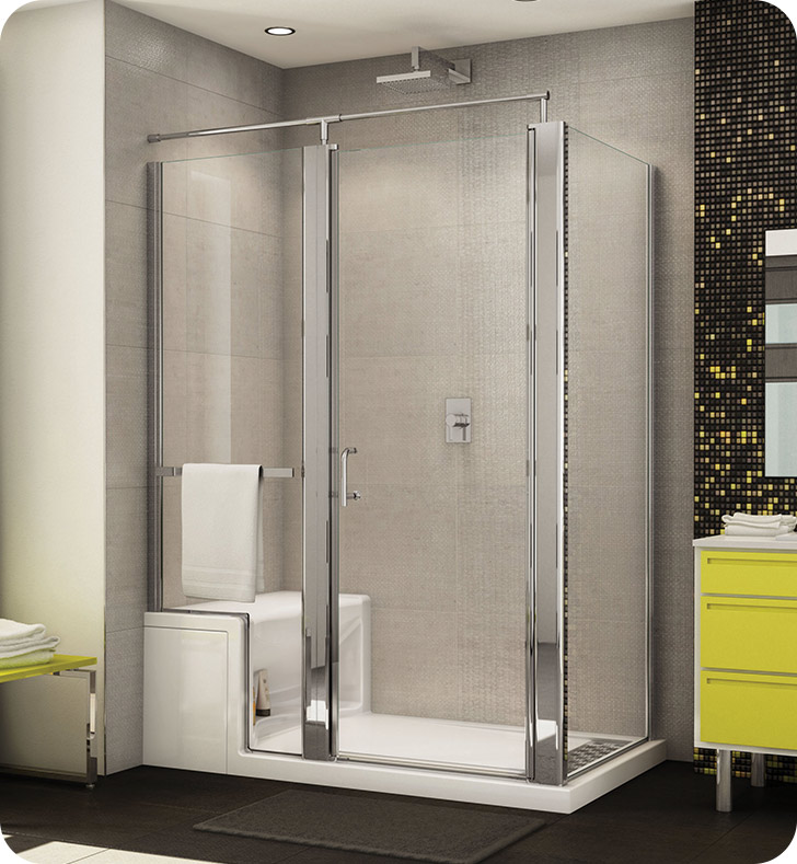 Fleurco Banyo Sevilla In Line Door and Panel with Return Panel (Alessa Base and Seat Optional)