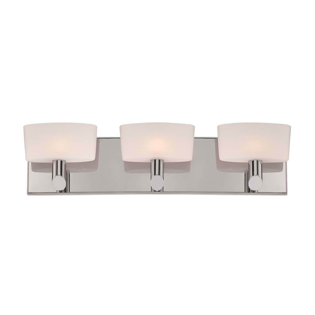 Toby 3L Wall Lamp W18 with Satin Nickel with White Opal Gl. 3Xg9 40W P/Nickle