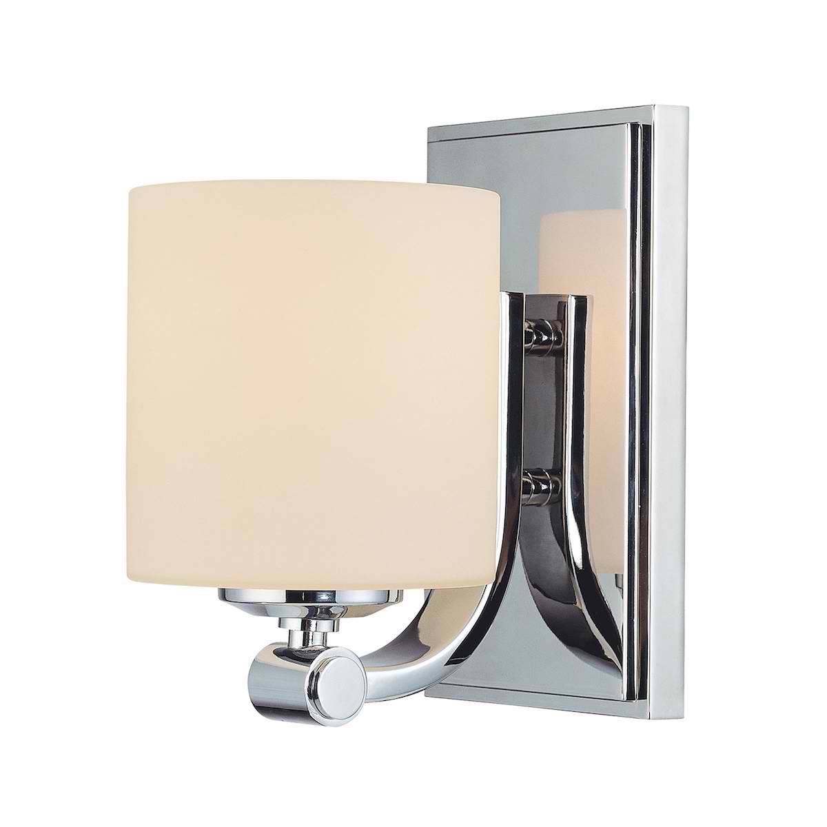 Slide Single Lamp with Cylinder White Opal Glass / Chrome finish
