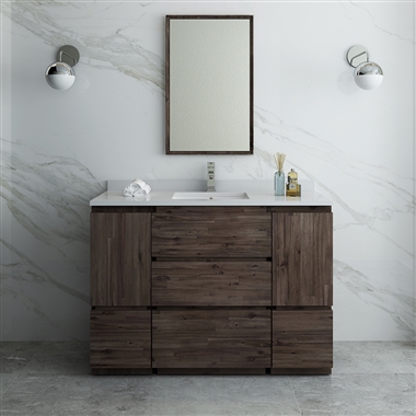 48" Floor Standing Modern Bathroom Vanity with Mirror