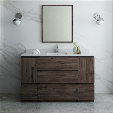 54" Floor Standing Modern Bathroom Vanity with Mirror