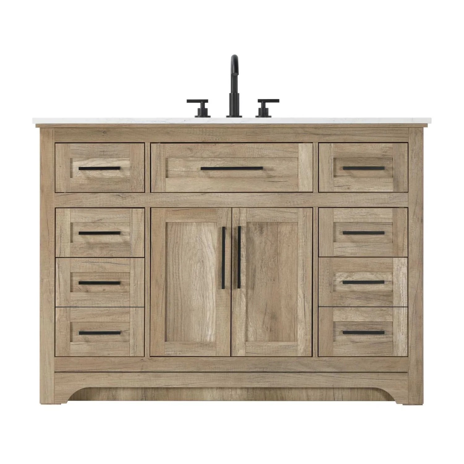 Modern Fitting 48" Single Bathroom Vanity in Natural Oak Finish