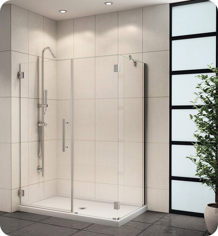 Fleurco Platinum Kara Shower Door and Panel with Return Panel and Support Bar System