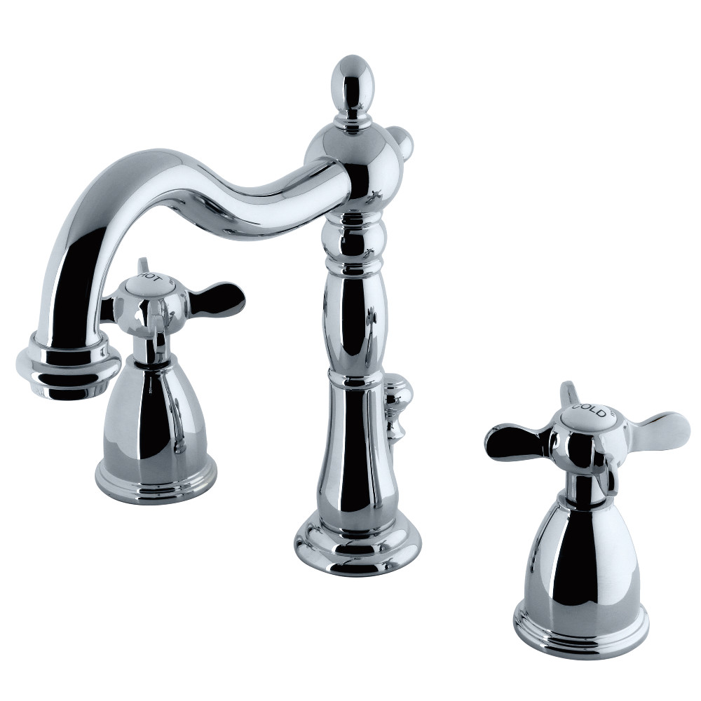 Widespread Bathroom Faucet with Pop-Up Drain, Polished Chrome with 3 Finish Options