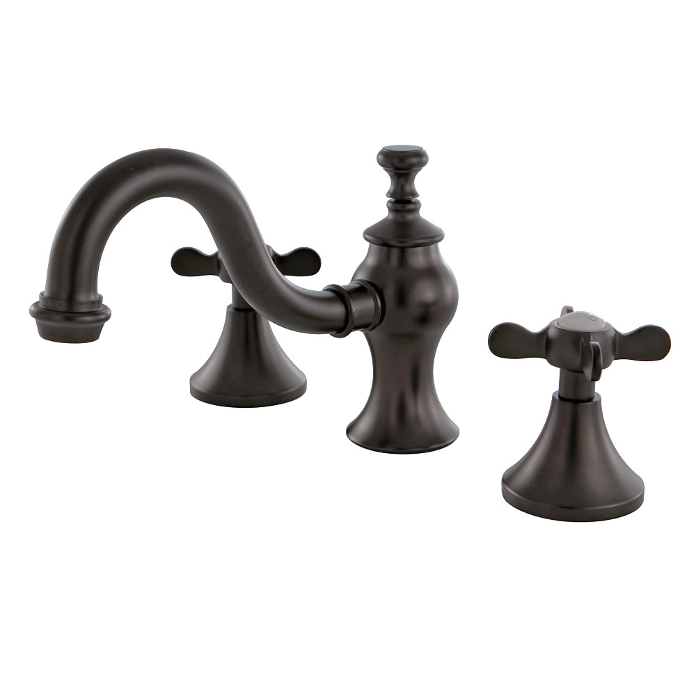 Widespread Bathroom Faucet with Brass Pop-Up, Oil Rubbed Bronze with 2 Finish Options