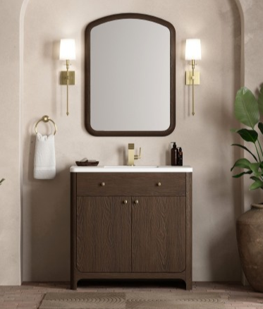James Martin Gracyn 36" Single Vanity, Sable with Countertop Options and Mirror Option