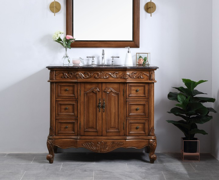 42 in. Single Bathroom Vanity Set in Teak Finish 42 in. Single Bathroom Vanity Set in Teak Finish