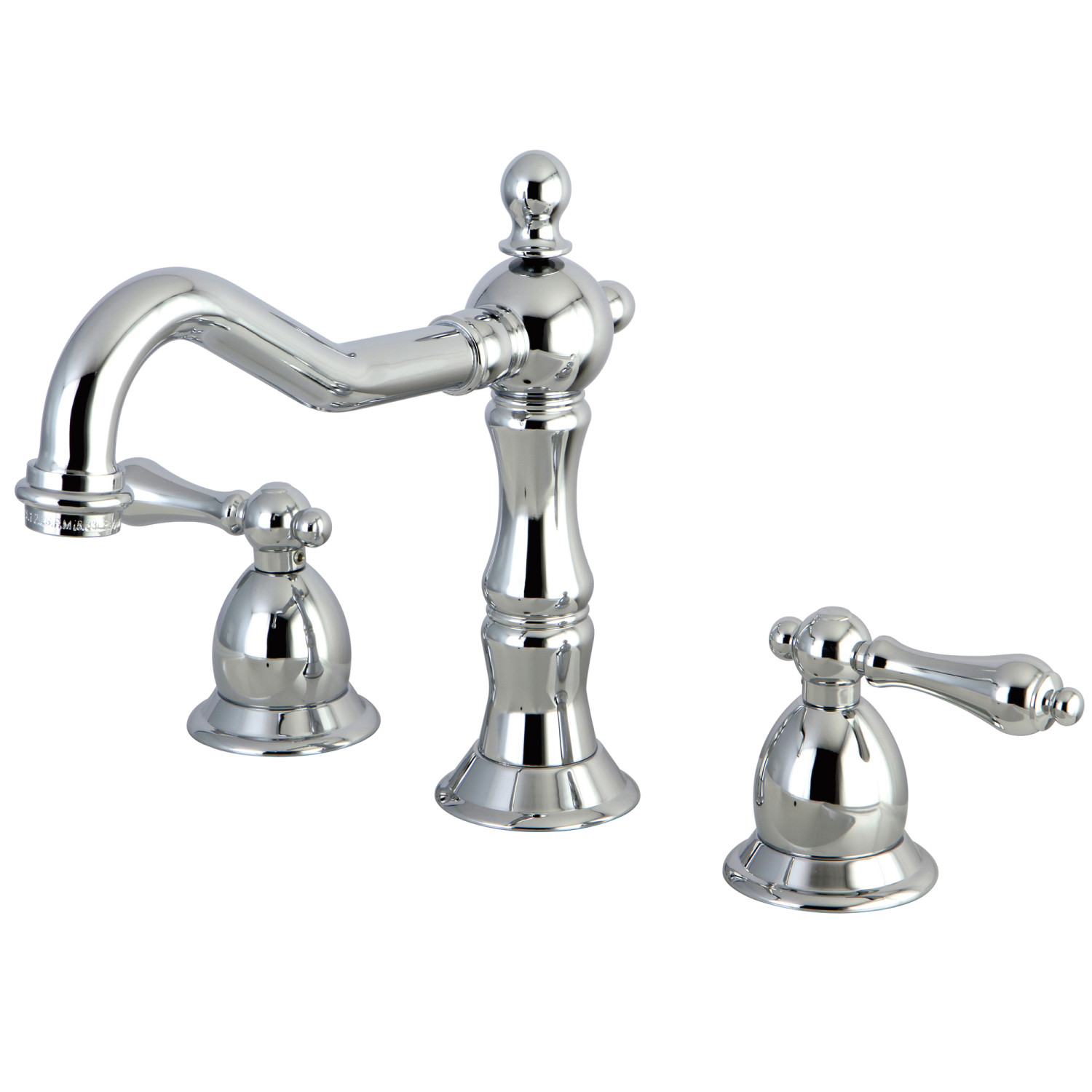 Traditional Two-Handle 3-Hole Deck Mounted Widespread Bathroom Faucet with Brass Pop-Up in Polished Chrome with Finish Options