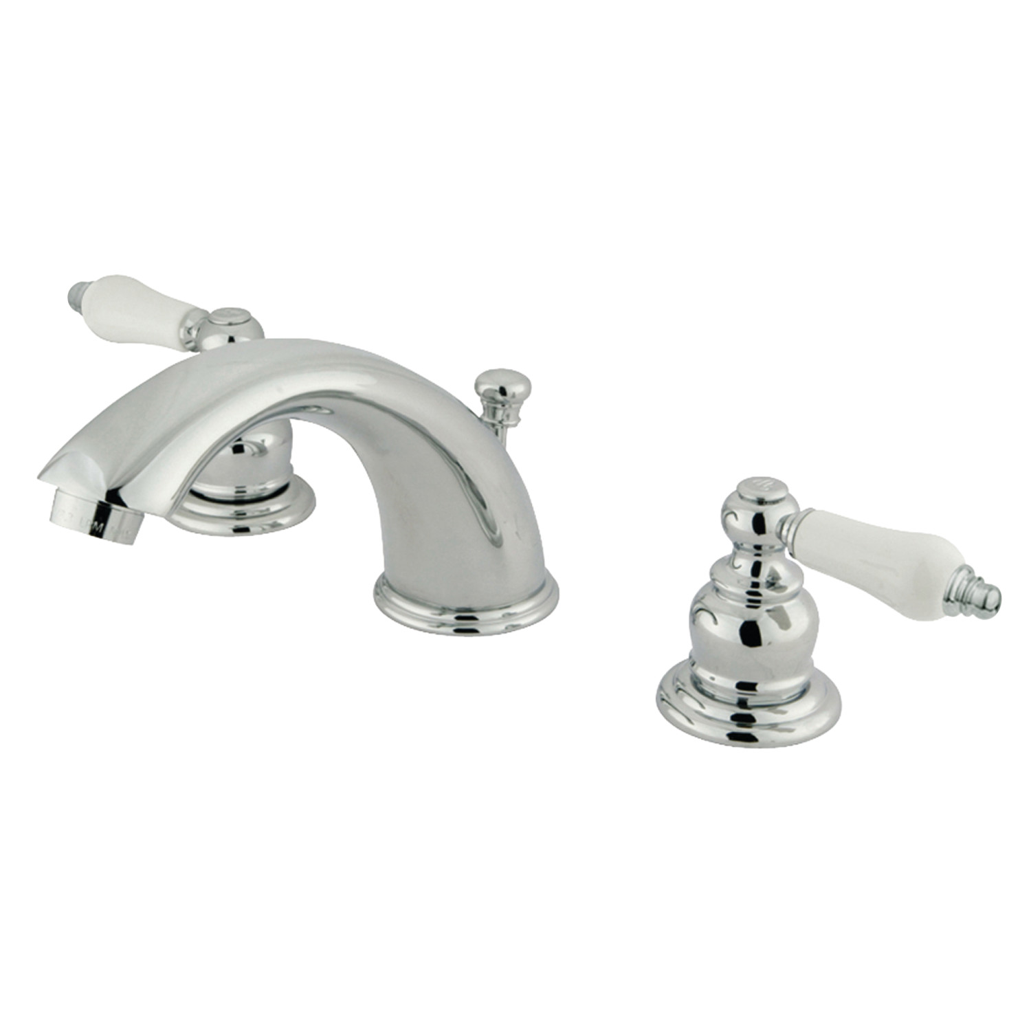 Two-Handle 3-Hole Deck Mounted Widespread Bathroom Faucet with Plastic Pop-Up with 7 Finish Options