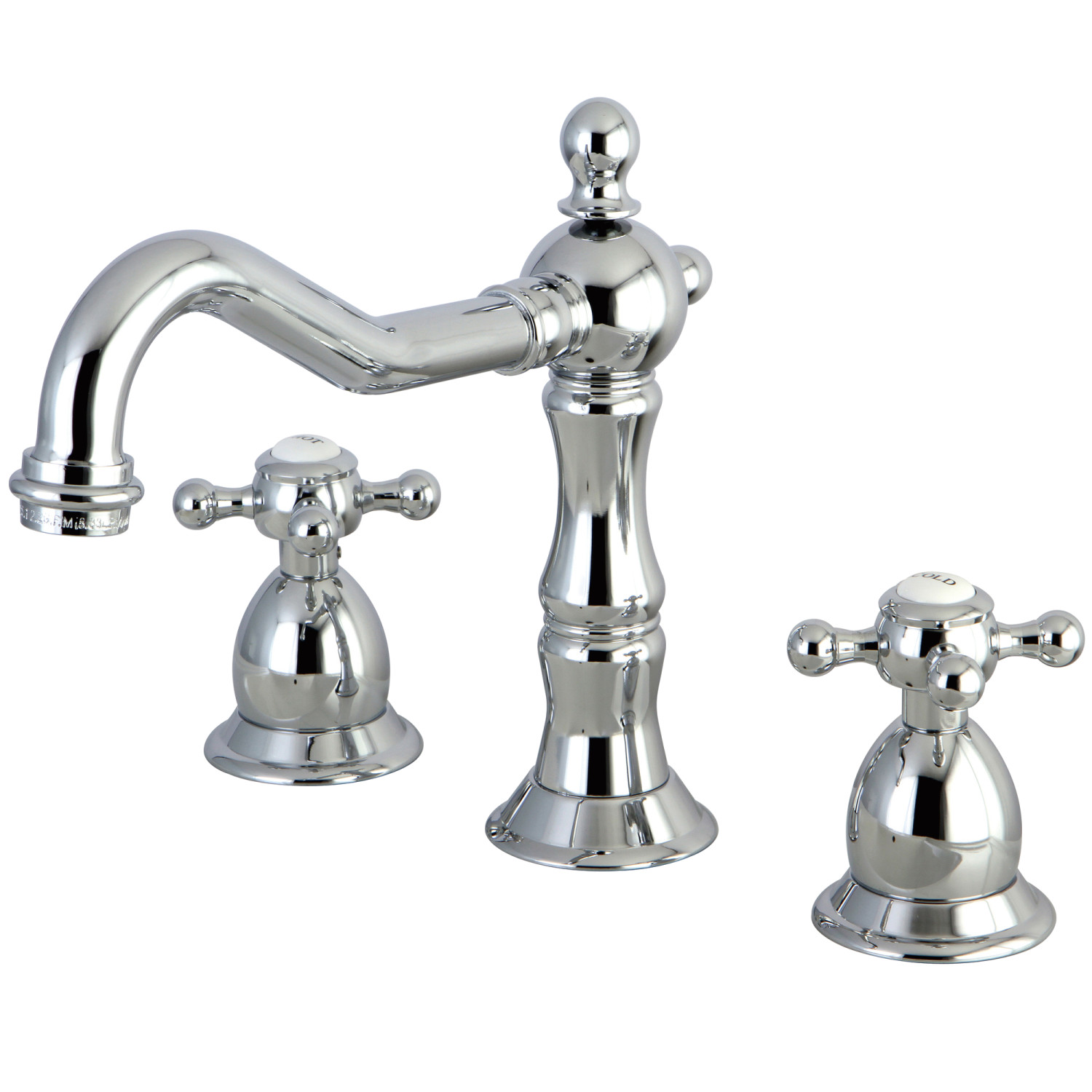 Traditional Two-Handle 3-Hole Deck Mounted Widespread Bathroom Faucet with Brass Pop-Up in Polished Chrome Finish