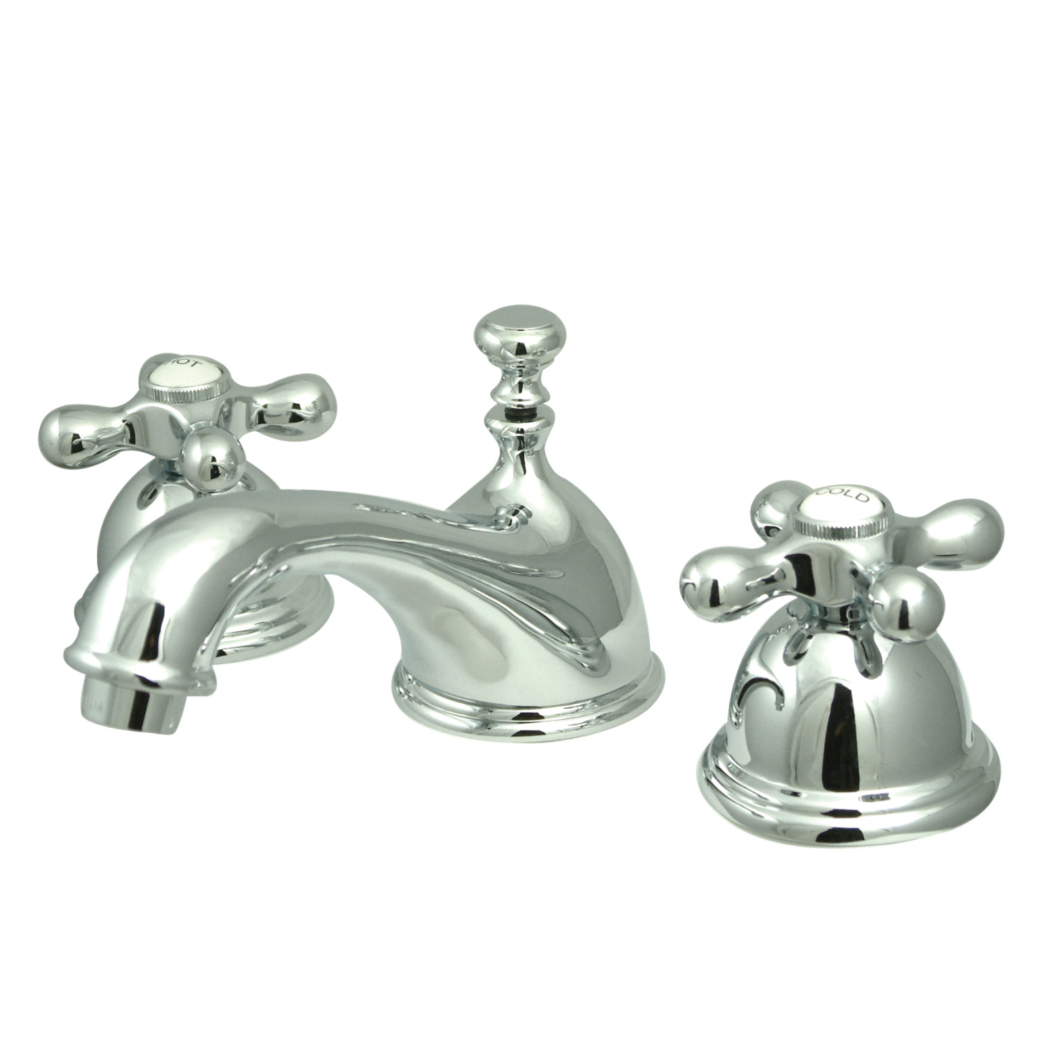 Traditional 2-Handle 3-Hole Deck Mounted Widespread Bathroom Faucet with Brass Pop-Up in Polished Chrome Finish